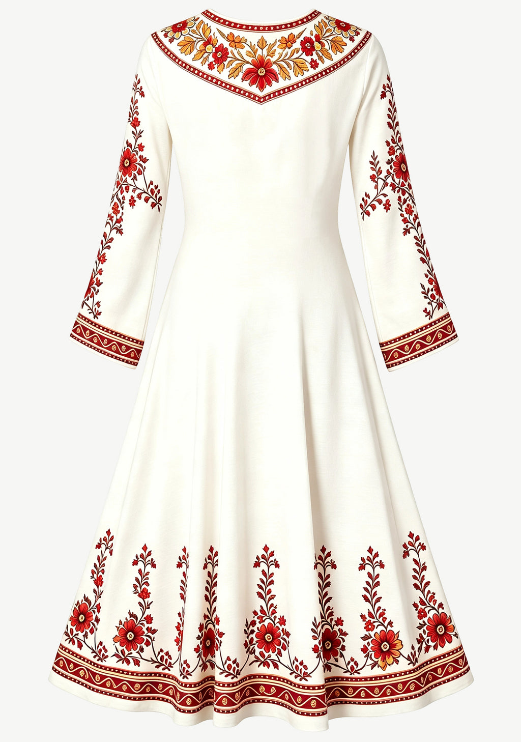 49ers Ethnic Floral Style Game‑Day Midi Dress