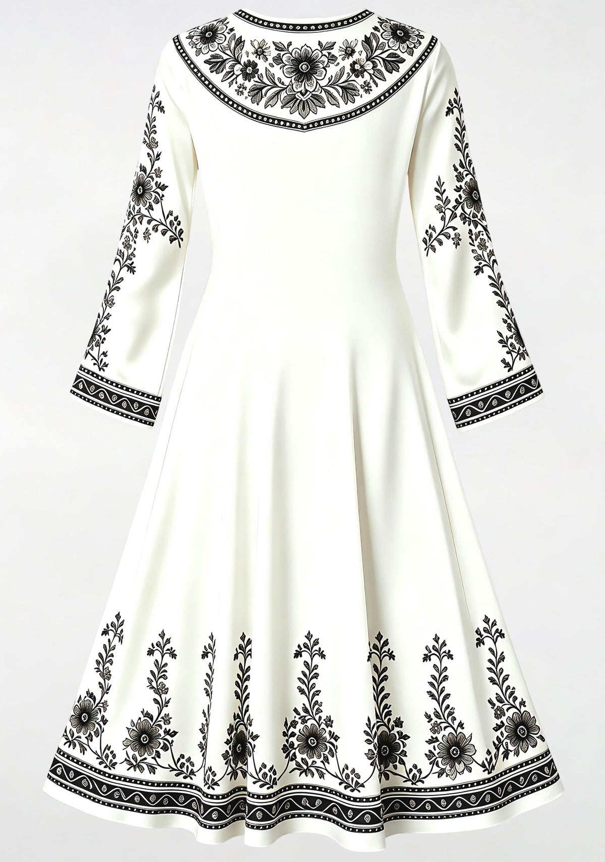 Las Vegas Raiders Bohemian Floral Border Game‑Day Midi Dress