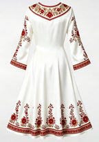 San Francisco 49ers Ethnic Floral Game‑Day Midi Dress