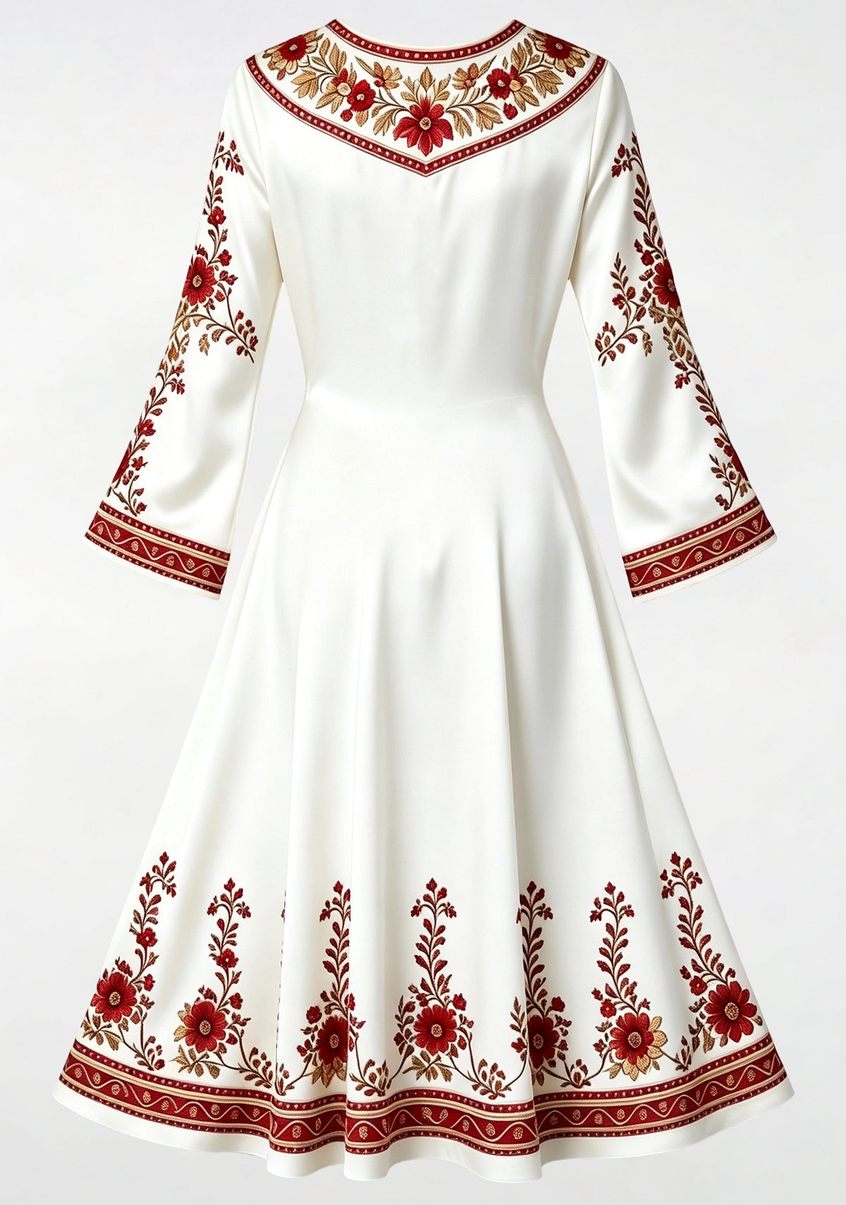San Francisco 49ers Ethnic Floral Game‑Day Midi Dress