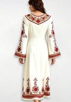 San Francisco 49ers Ethnic Floral Game‑Day Midi Dress