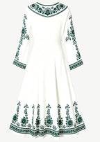 Philadelphia Eagles Green Ethnic Floral Border Game‑Day Midi Dress