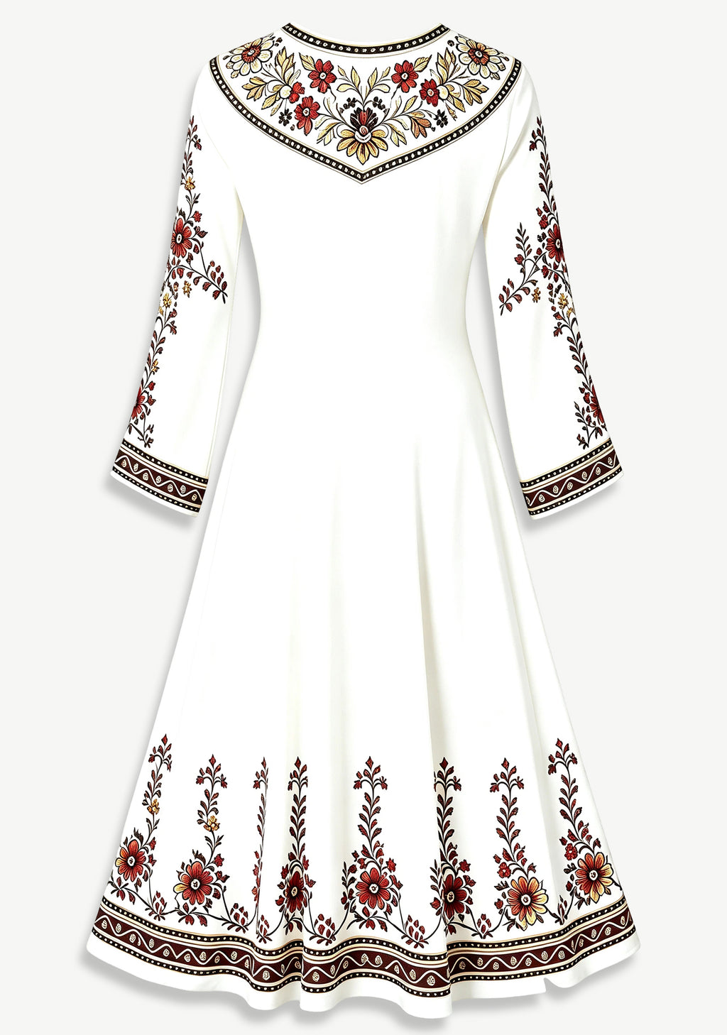 Pittsburgh Steelers Floral Ethnic Print Game‑Day Midi Dress