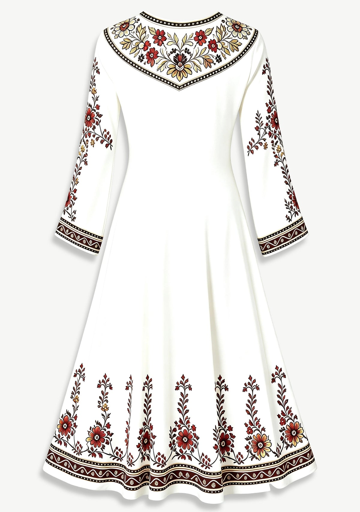 Pittsburgh Steelers Floral Ethnic Print Game‑Day Midi Dress