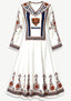 Chicago Bears Floral Ornate Print Game‑Day Midi Dress