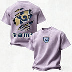 Los Angeles Rams Printed Unisex 100% Pure Cotton Washed T-Shirt