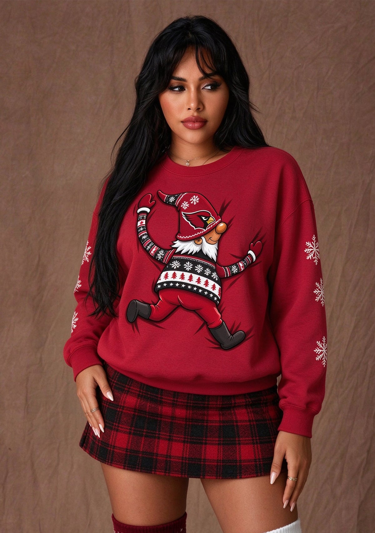 Women's Arizona Cardinals Christmas Gnome Crewneck Sweatshirt Main image