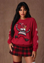 Women's Arizona Cardinals Christmas Gnome Crewneck Sweatshirt