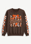 Women's Cleveland Browns Floral Bow Crewneck Sweatshirt