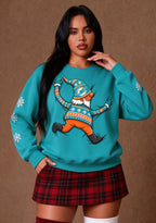 Women's Miami Dolphins Christmas Crewneck Sweatshirt