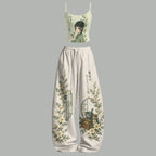 Top & Elasticated Trousers Two-Piece Set 2606003266