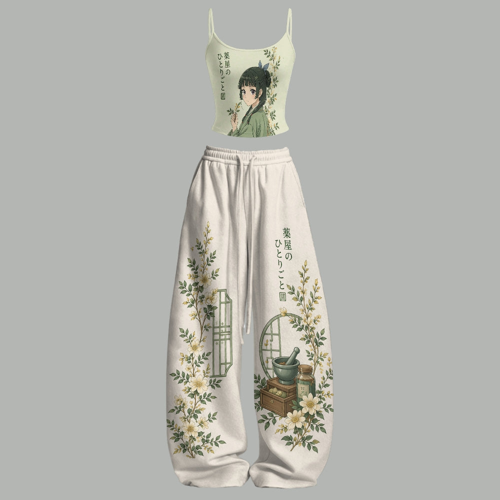 Top & Elasticated Trousers Two-Piece Set 2606003266