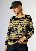 New Orleans Saints Skull Ugly Christmas Football Fan Sweatshirt