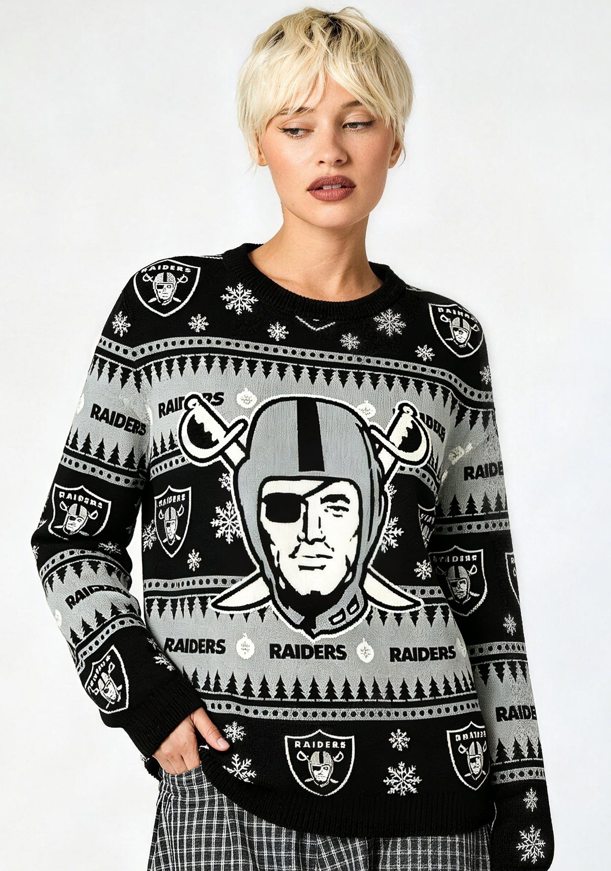 Las Vegas Raiders Ugly Christmas Football Fan Sweatshirt Main image