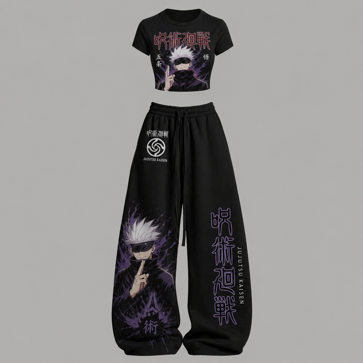 Jujutsu Kaisen Top & Elasticated Trousers Two-Piece Set Main image