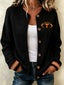 Women'S Casual Football Plant Knitted Cardigan Top