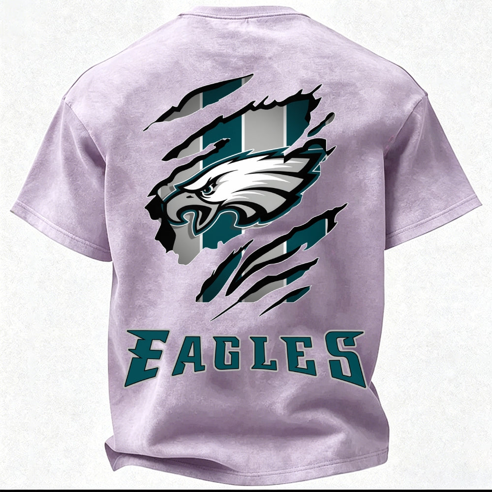 Philadelphia Eagles Printed Unisex 100% Pure Cotton Washed T-Shirt