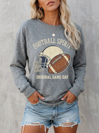 Women's Football Spirit Helmet Ball Printed Sweatshirt