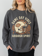 Women's Football Game Day Gridiron Helmet Printed Sweatshirt