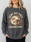 Women's Football Game Day Gridiron Helmet Printed Sweatshirt