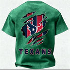 Houston Texans Printed Unisex 100% Pure Cotton Washed T-Shirt