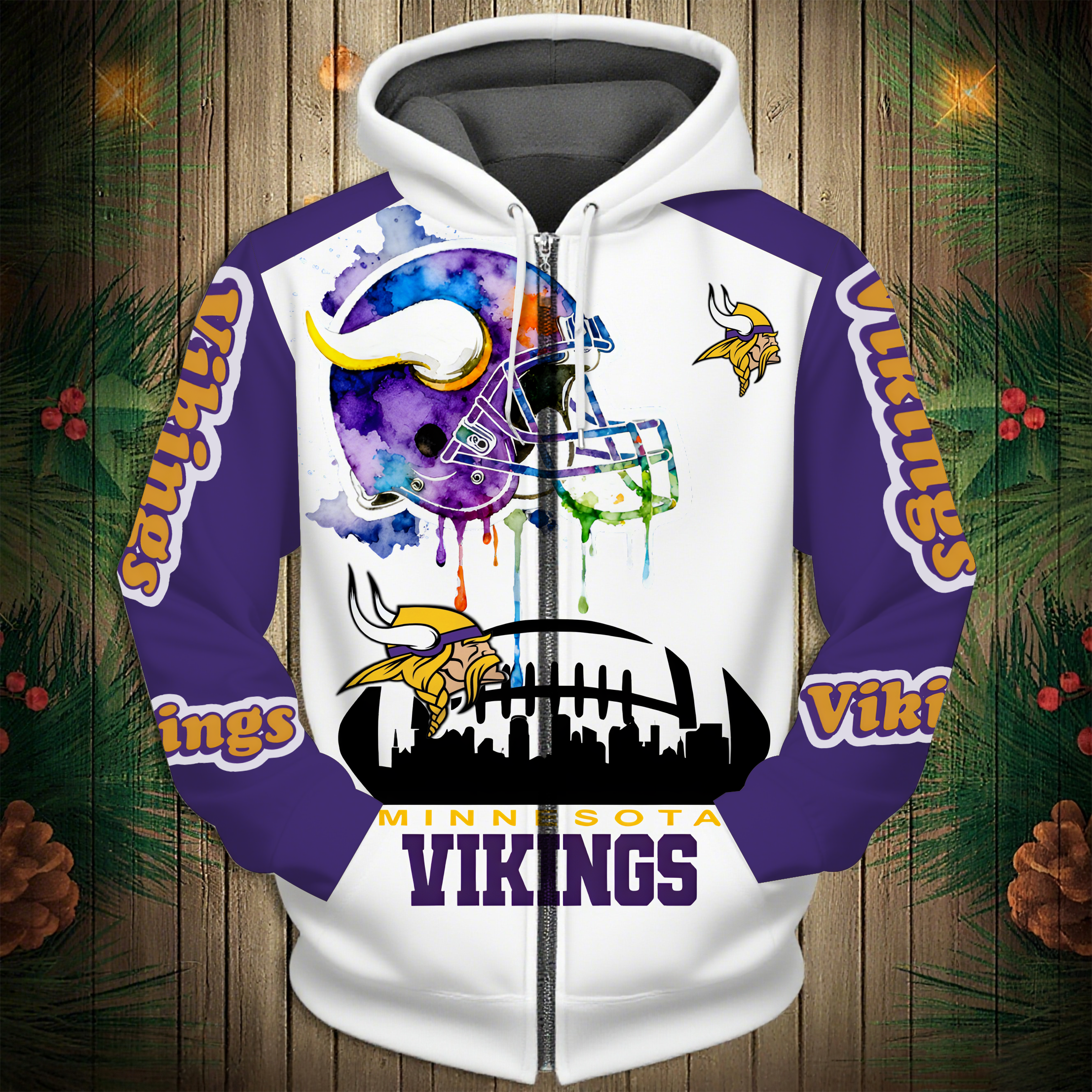 Minnesota Vikings 2026 New 3D Graphic Hoodie Main image