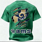 Los Angeles Rams Printed Unisex 100% Pure Cotton Washed T-Shirt