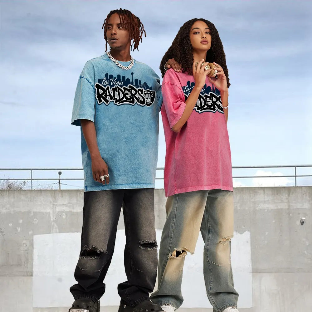 Las Vegas Raiders Unisex Vintage Washed T-shirts