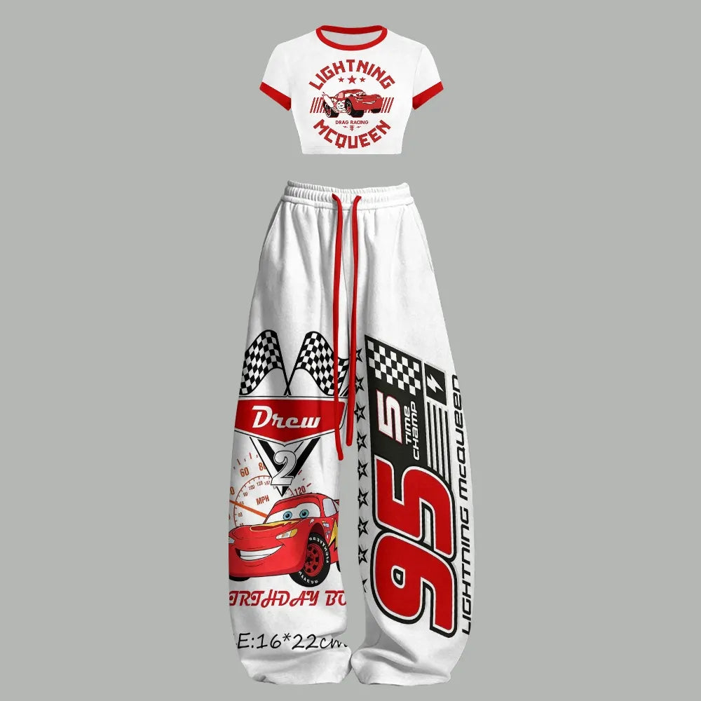McQueen Women T-Shirt  & Elasticated Trousers Two-Piece Set