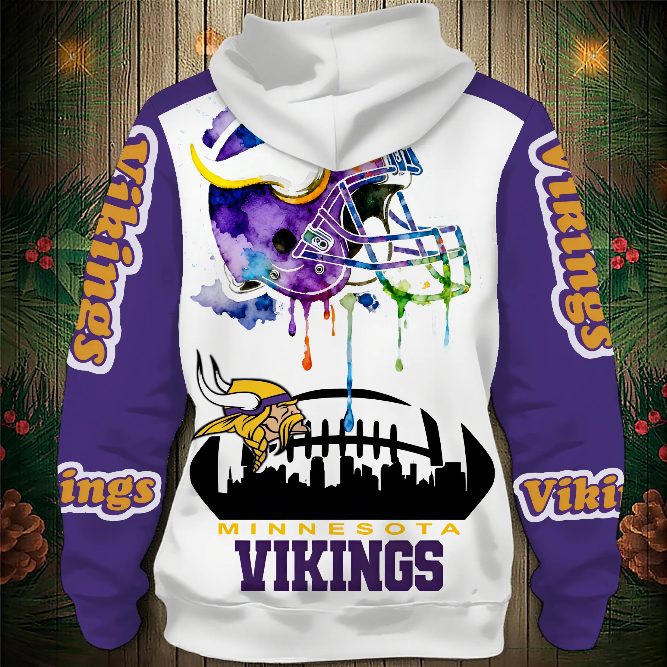 Minnesota Vikings 2026 New 3D Graphic Hoodie