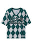 Women's Philadelphia Eagles Argyle #1 Fan Heart Helmet V-Neck T-Shirt