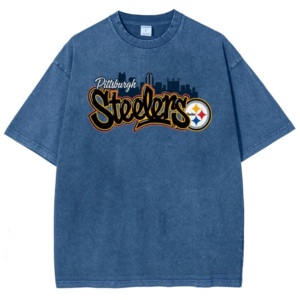 Pittsburgh Steelers Unisex Vintage Washed T-shirt
