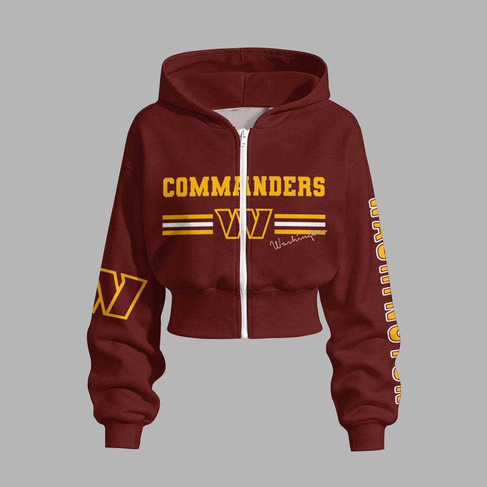 Washington Commanders Zip-up hooded jacket and elastic-waist pants set Secondary image