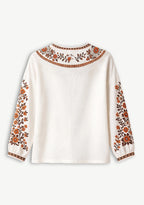 Cleveland Browns Bohemian Floral Printed V-Neck Long Sleeve Shirt