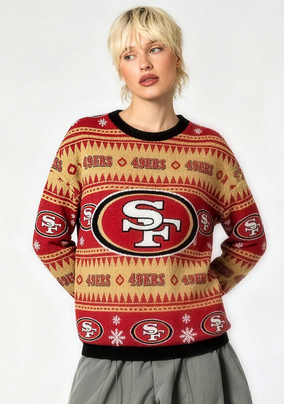 San Francisco 49ers Ugly Christmas Football Fan Sweatshirt Main image