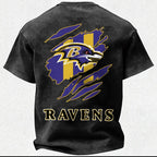 Baltimore Ravens Printed Unisex 100% Pure Cotton Washed T-Shirt