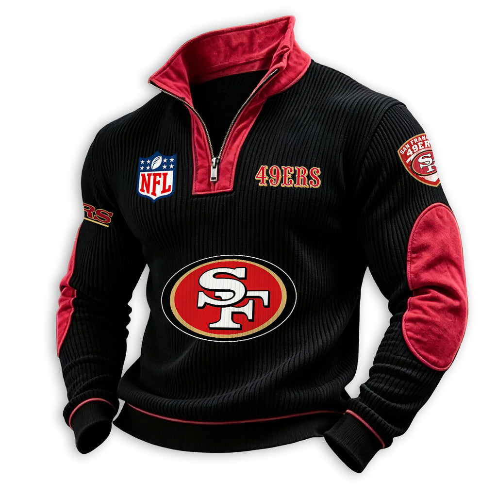 Men’s San Francisco 49ers 1/4 Zip Pullover Sweatshirt