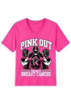 Atlanta Falcons Pink Out Tackle Breast Cancer Awareness V-Neck T-Shirt