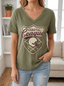 Women's Coastal League Football Helmet Printed Waffle Knit Top