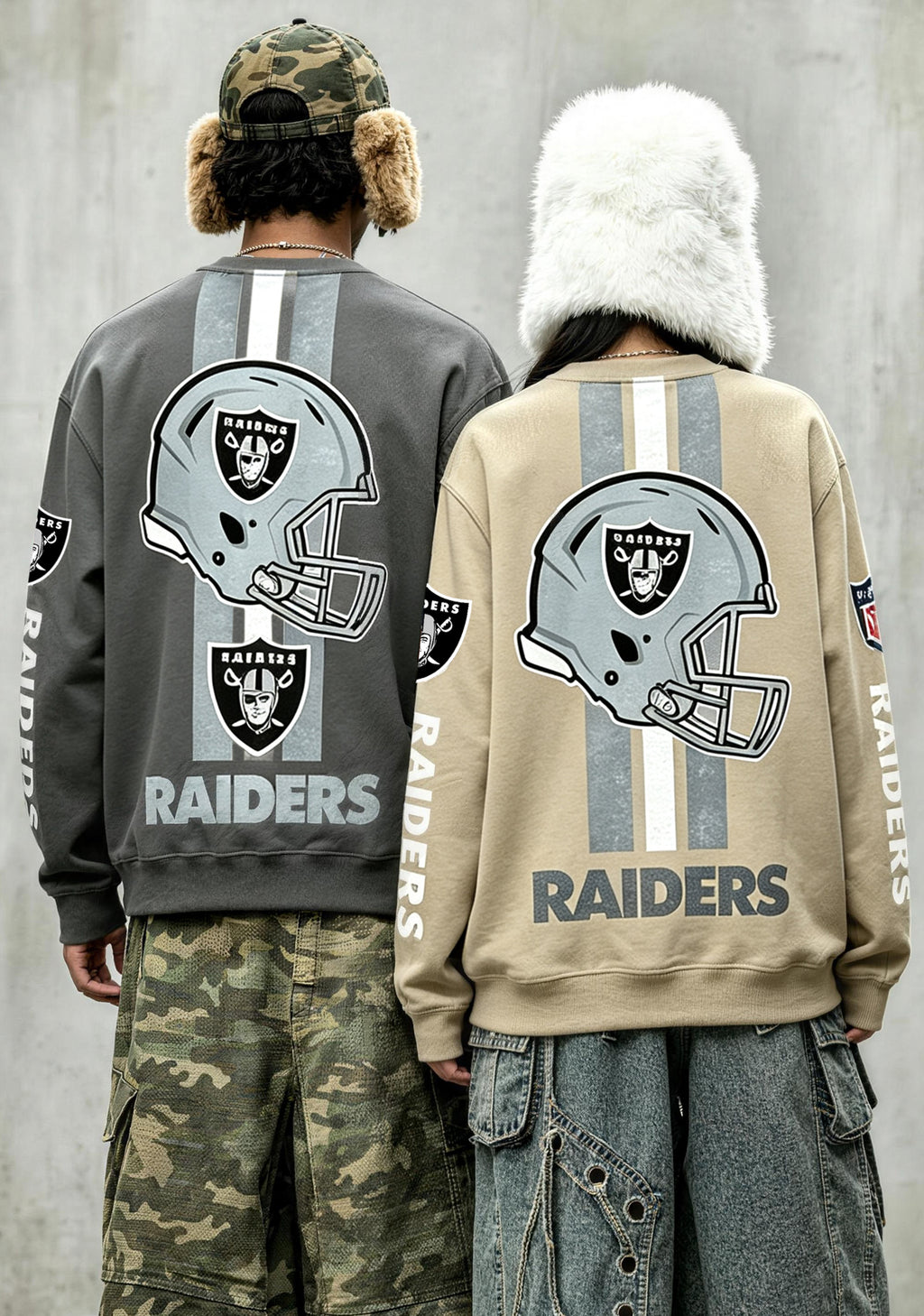 Las Vegas Raiders 1960 Football Helmet Graphic Crewneck Sweatshirt