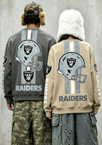 Las Vegas Raiders 1960 Football Helmet Graphic Crewneck Sweatshirt