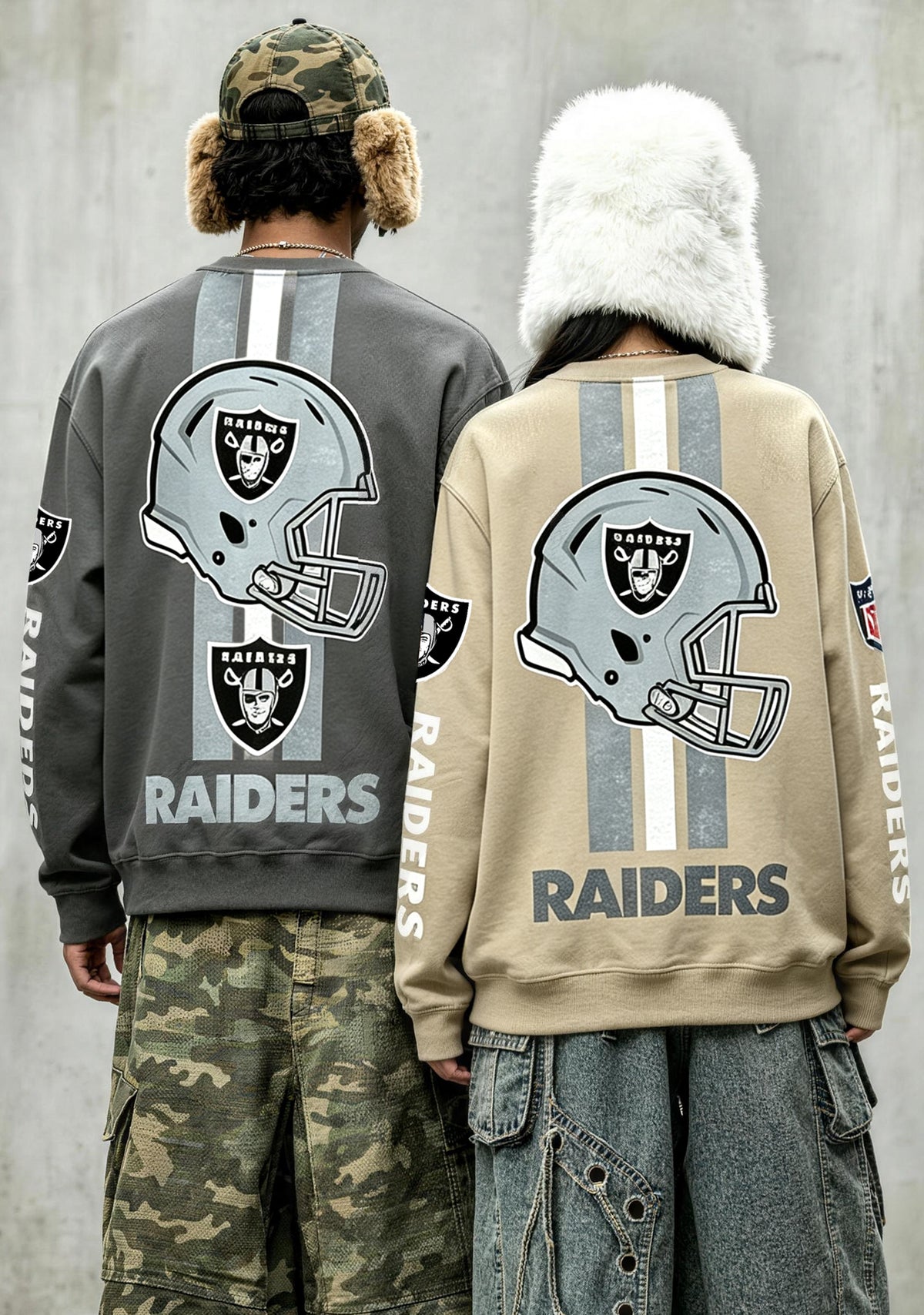 Las Vegas Raiders 1960 Football Helmet Graphic Crewneck Sweatshirt