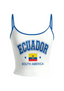 Ecuador Flag Tops & Elasticated Trousers Two-Piece Set