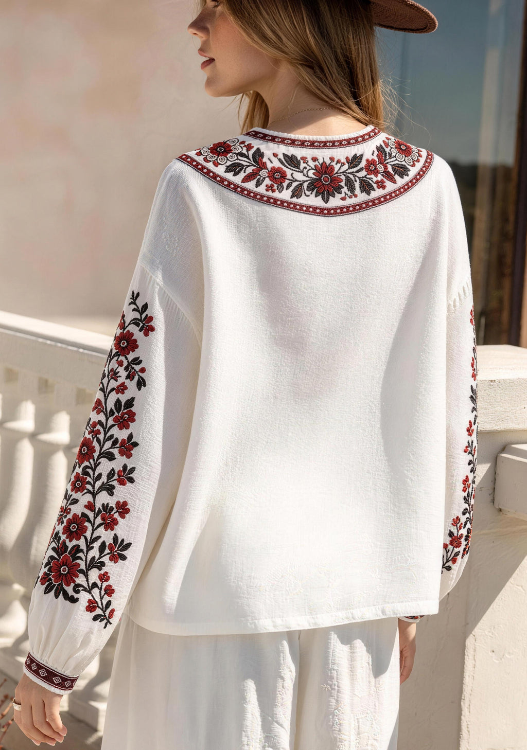 Atlanta Falcons Floral Printed V-Neck Long Sleeve Shirt
