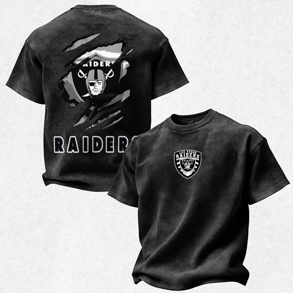 Las Vegas Raiders Printed Unisex 100% Pure Cotton Washed T-Shirt Main image