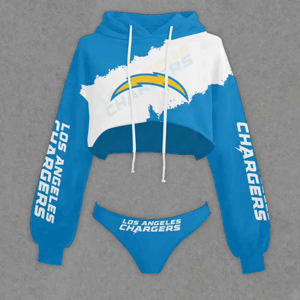 Los Angeles Chargers Cropped Hoodie & Bottom Set Main image
