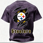 Pittsburgh Steelers Printed Unisex 100% Pure Cotton Washed T-Shirt