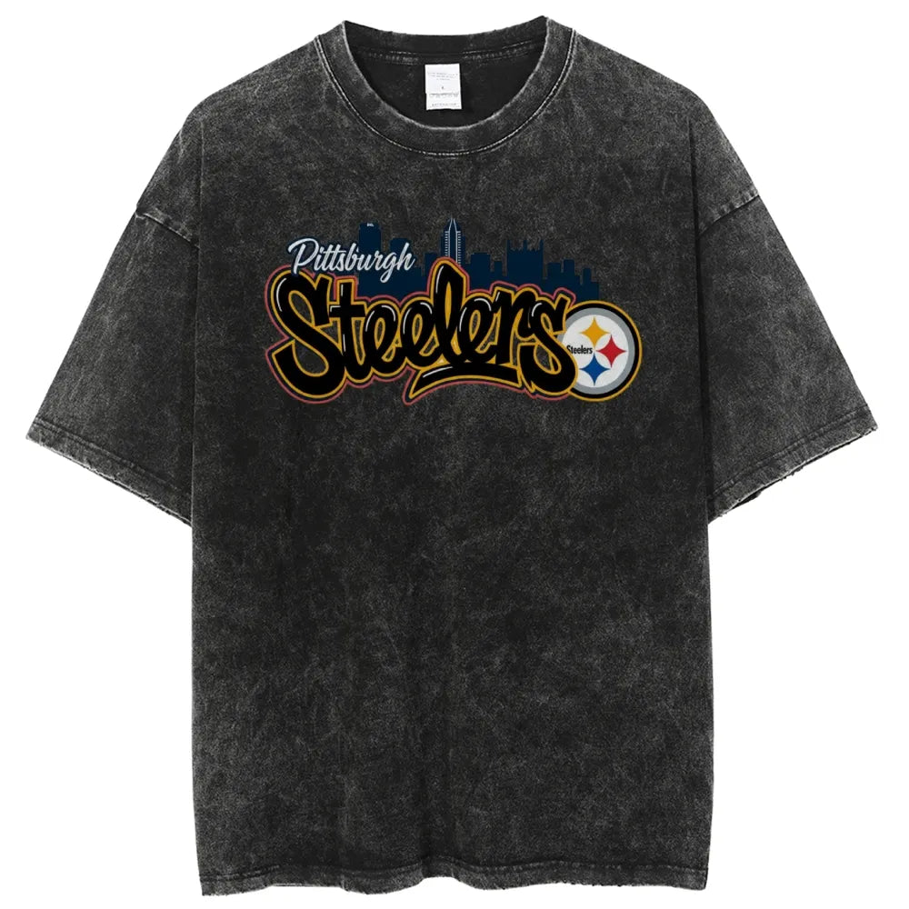 Pittsburgh Steelers Unisex Vintage Washed T-shirt