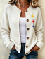 Women'S Football Printed Knitted Cardigan