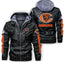 Chicago Bears Logo PU Leather Hooded Jacket